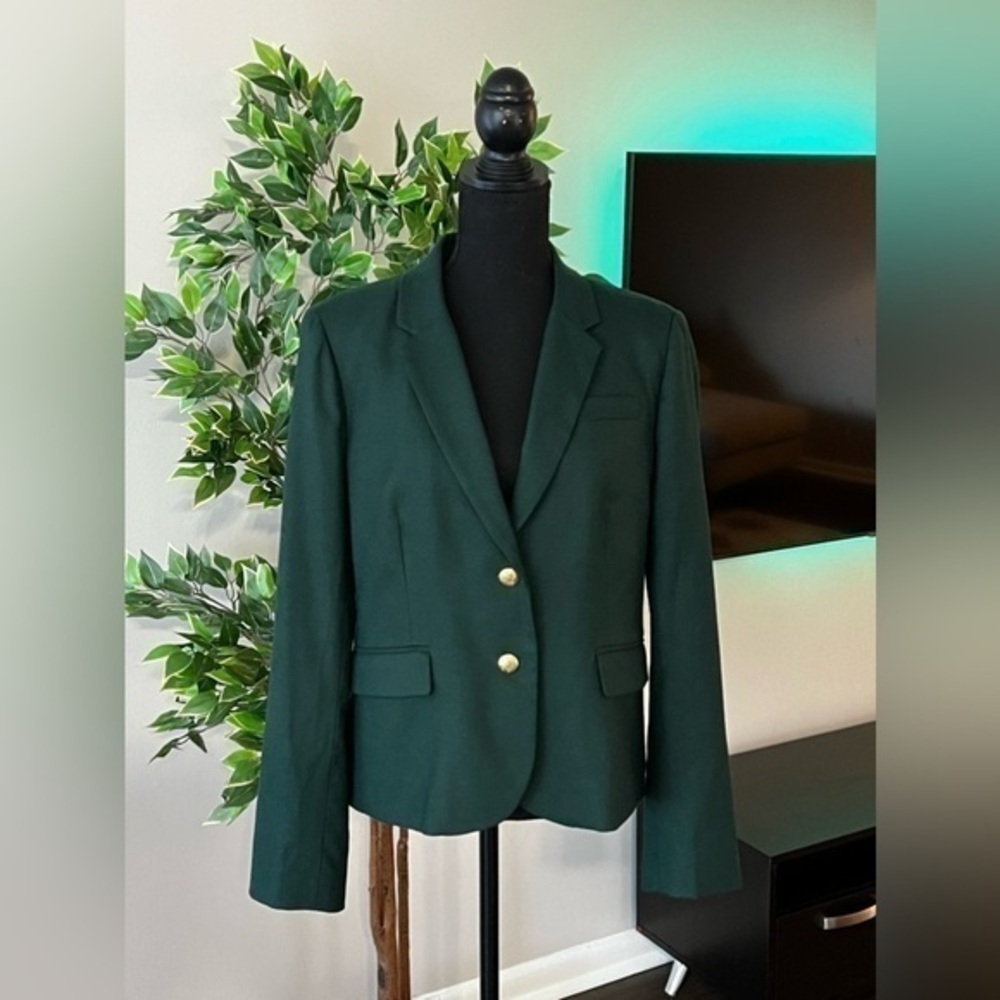 J Crew Parker Blazer in Wool Forest